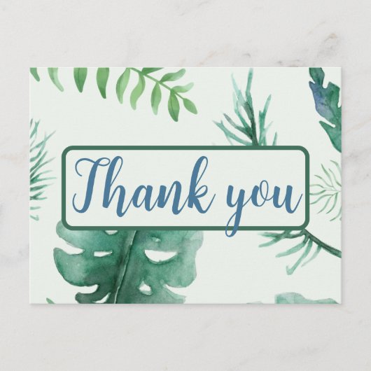 Dank u Oerwoud Safari Briefkaart (Voorkant)