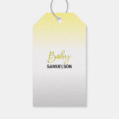 DANK U Olifant Geel Grijs Mama & BABY SHOWER Cadeaulabel (Achterkant)