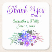 Dank u onderzetter bruiloft gunst (Voorkant)