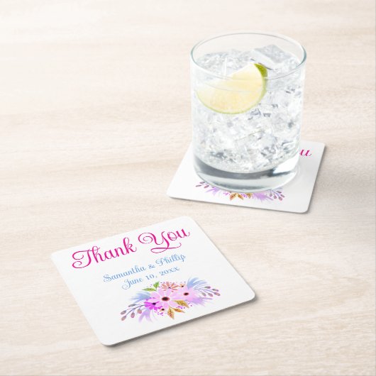 Dank u onderzetter bruiloft gunst (Insitu)