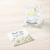 Dank u onderzetter bruiloft gunst bloemenpracht (Insitu)