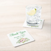 Dank u onderzetter bruiloft gunst groene boom (Insitu)