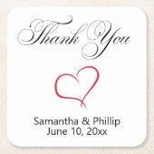 Dank u onderzetter huwelijksgunsten (Voorkant)