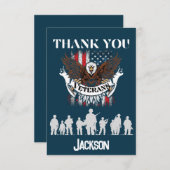 Dank u ons veteranen herdenkingseer, bedankkaart (Voorkant / Achterkant)