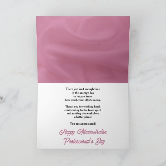 Dank u op de dag van de Administratieve Beroeps Bedankkaart (Binnen)