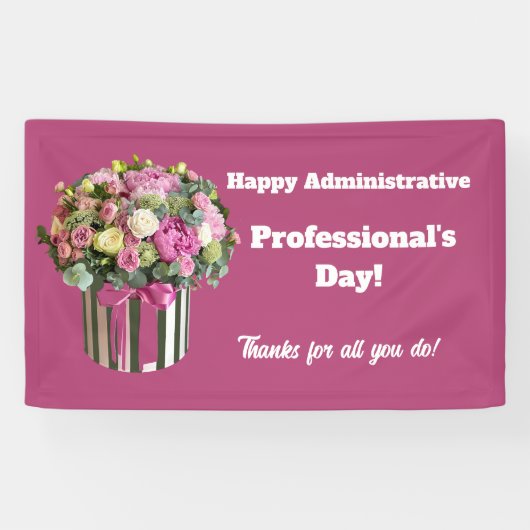 Dank u op de dag van de Administratieve Beroeps Spandoek (Horizontaal)