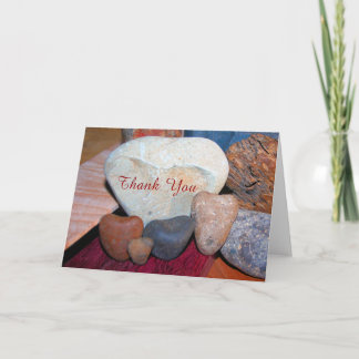 Dank u op Hart vormde Rotsen Bedankkaart