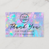 · Dank u Opal achtergrond visitekaartje (Voorkant)