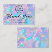 Dank u Opal Achtergrond visitekaartje (Voorkant / Achterkant)