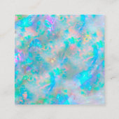 Dank u Opal geïnspireerde Textuur kortingskaart Vierkante Visitekaartje (Achterkant)