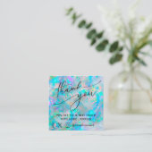 Dank u Opal geïnspireerde Textuur kortingskaart Vierkante Visitekaartje (Staand voorkant)