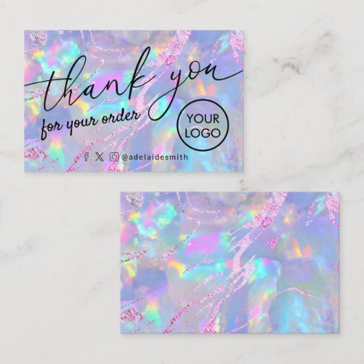 Dank u Opal Texture visitekaartje (Voorkant / Achterkant)
