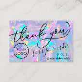 Dank u Opal Texture visitekaartje (Voorkant)