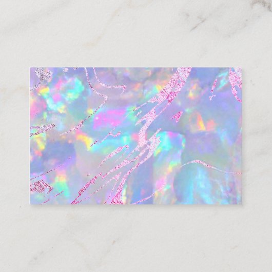 Dank u Opal Texture visitekaartje (Achterkant)