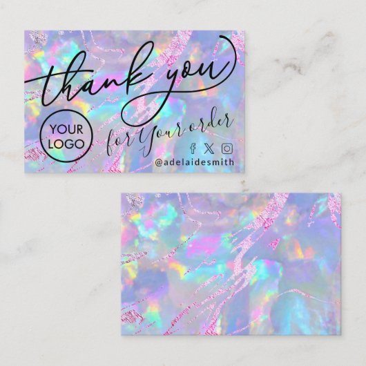 Dank u Opal Texture visitekaartje (Voorkant / Achterkant)