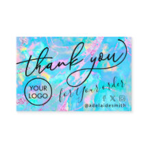 Dank u Opal visitekaartje