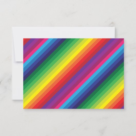 DANK U OPMERKING heldere gewaagde kleurrijke regen RSVP Kaartje (Achterkant)