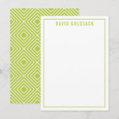 DANK U OPMERKING moderne eenvoudige naam lime groe Bedankkaart (Voorkant / Achterkant)