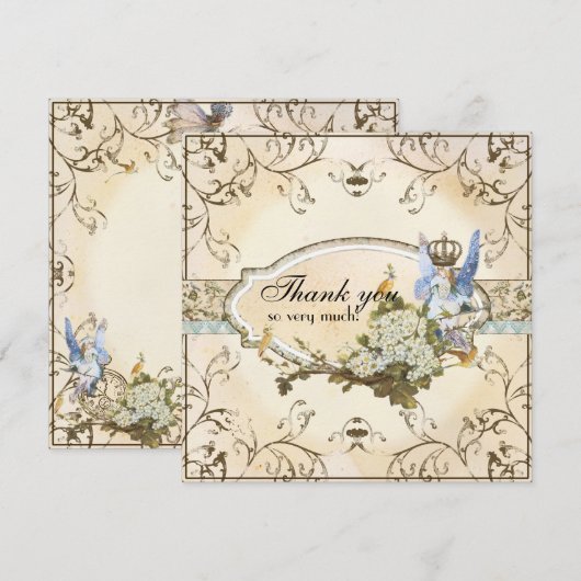 Dank u Opmerkingen - betoverde Faerie Princess Bedankkaart (Voorkant / Achterkant)