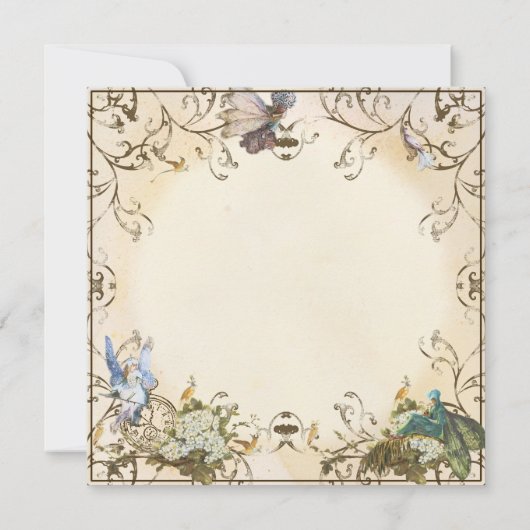 Dank u Opmerkingen - betoverde Faerie Princess Bedankkaart (Achterkant)