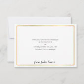 DANK U OPMERKT handmatig geschreven gouden script Kaart (Achterkant)