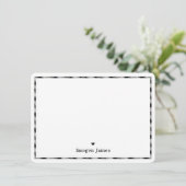 DANK U OPMERKT modern controlecentrum zwart wit Bedankkaart (Staand voorkant)