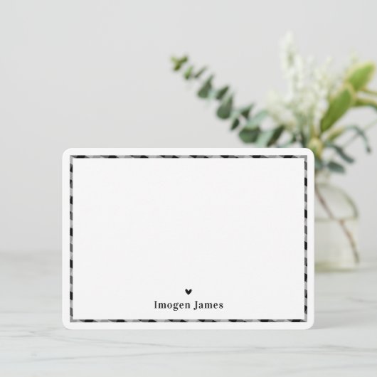 DANK U OPMERKT modern controlecentrum zwart wit Bedankkaart (Staand voorkant)