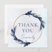 "Dank u oprecht" Flat Note Kaart (Voorkant / Achterkant)