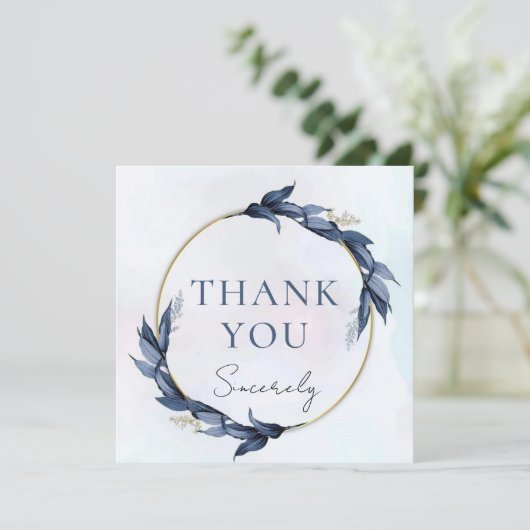 "Dank u oprecht" Flat Note Kaart (Staand voorkant)