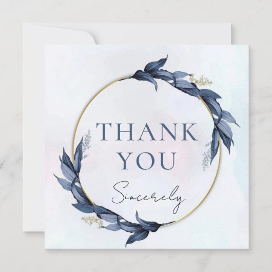 "Dank u oprecht" Flat Note Kaart (Voorkant)