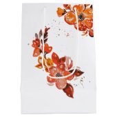 Dank u Oranje bloemenkrans Medium Cadeauzakje (Achterkant)