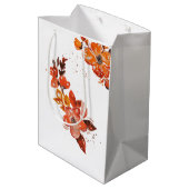 Dank u Oranje bloemenkrans Medium Cadeauzakje (Achterkant Gekanteld)