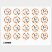 Dank u Oranje Hearts Classic Ronde Sticker (Vel)