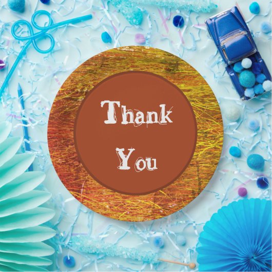 Dank u Oranje herfst appreciatie maaltijd Papieren Bordje (Feest)