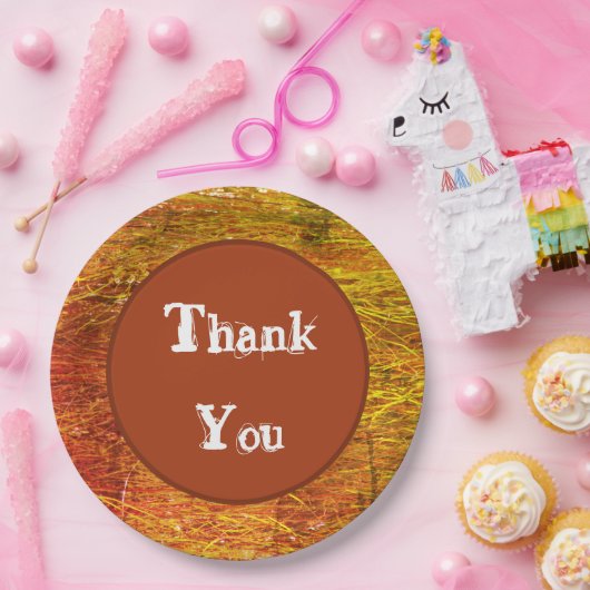 Dank u Oranje herfst appreciatie maaltijd Papieren Bordje (Feest)