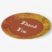 Dank u Oranje herfst appreciatie maaltijd Papieren Bordje (Gekanteld)