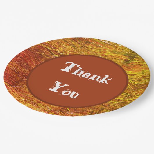 Dank u Oranje herfst appreciatie maaltijd Papieren Bordje (Gekanteld)