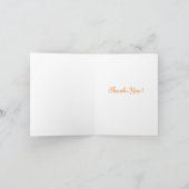 Dank u Oranje Patchwork Decoratieve Scrapbook Bedankkaart (Binnen)