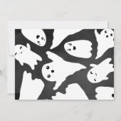 Dank u oranje zwarte Halloween spook baby shower Bedankkaart (Achterkant)