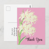 Dank u Orchid Floral Briefkaart (Voorkant / Achterkant)