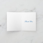 Dank u - Origineel Blauw Kunstwerk Bedankkaart (Binnen)