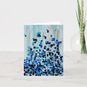 Dank u - Origineel Blauw Kunstwerk Bedankkaart