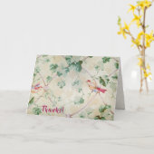 Dank u oud muurdocument patroon kaart (Gele Bloem)