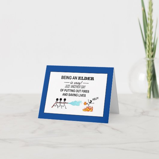 "Dank u, oudsten!" Dubbele bedankkaarten Bedankkaart (Voorkant)