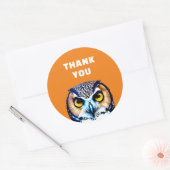 DANK U OWL RONDE STICKER (Envelop)