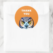 DANK U OWL RONDE STICKER (Tas)