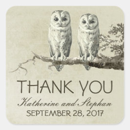 Dank u OWLS sticker voor uw huwelijksgunsten