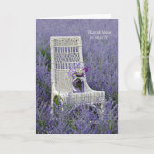 Dank u Paars Boeket Bedankkaart (Voorkant)