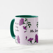 Dank u Paars Floral-waardering voor docent Mok (Voorkant links)