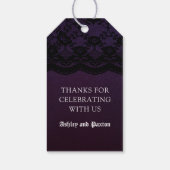 Dank u Paarse boeket met kraai cadeau Labels Cadeaulabel (Achterkant)